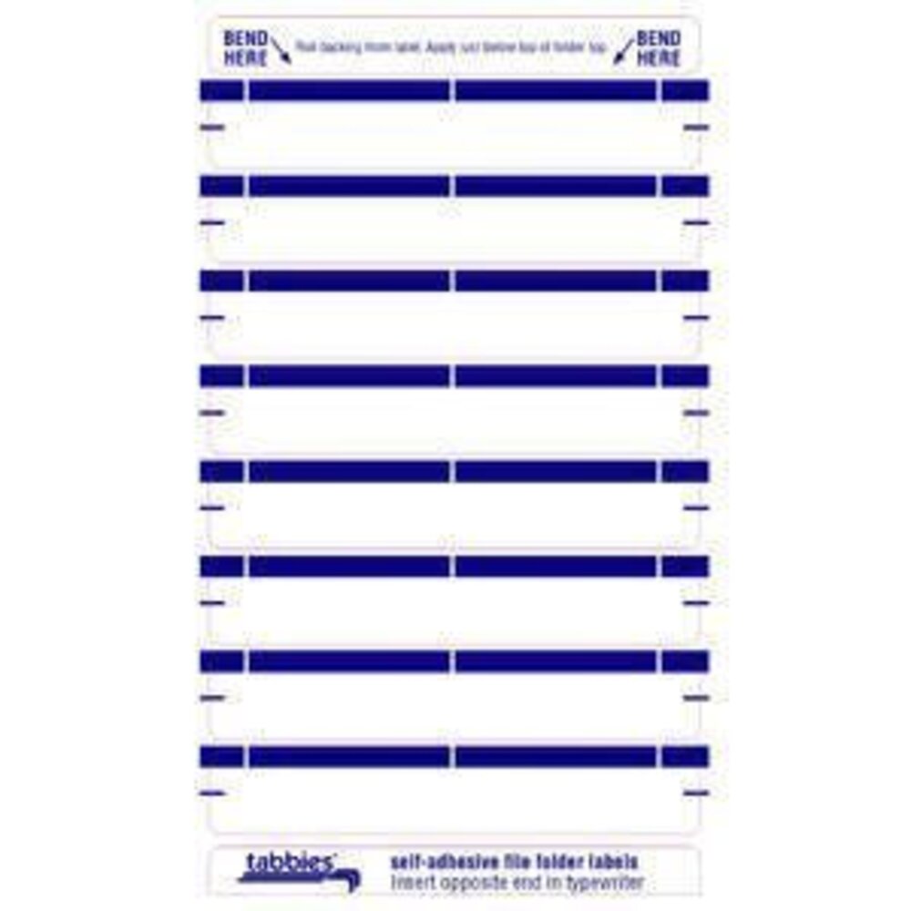 5262 Writable 1-Up File Folder Name Labels Dark Blue 3-7/16"W x 9/16" H